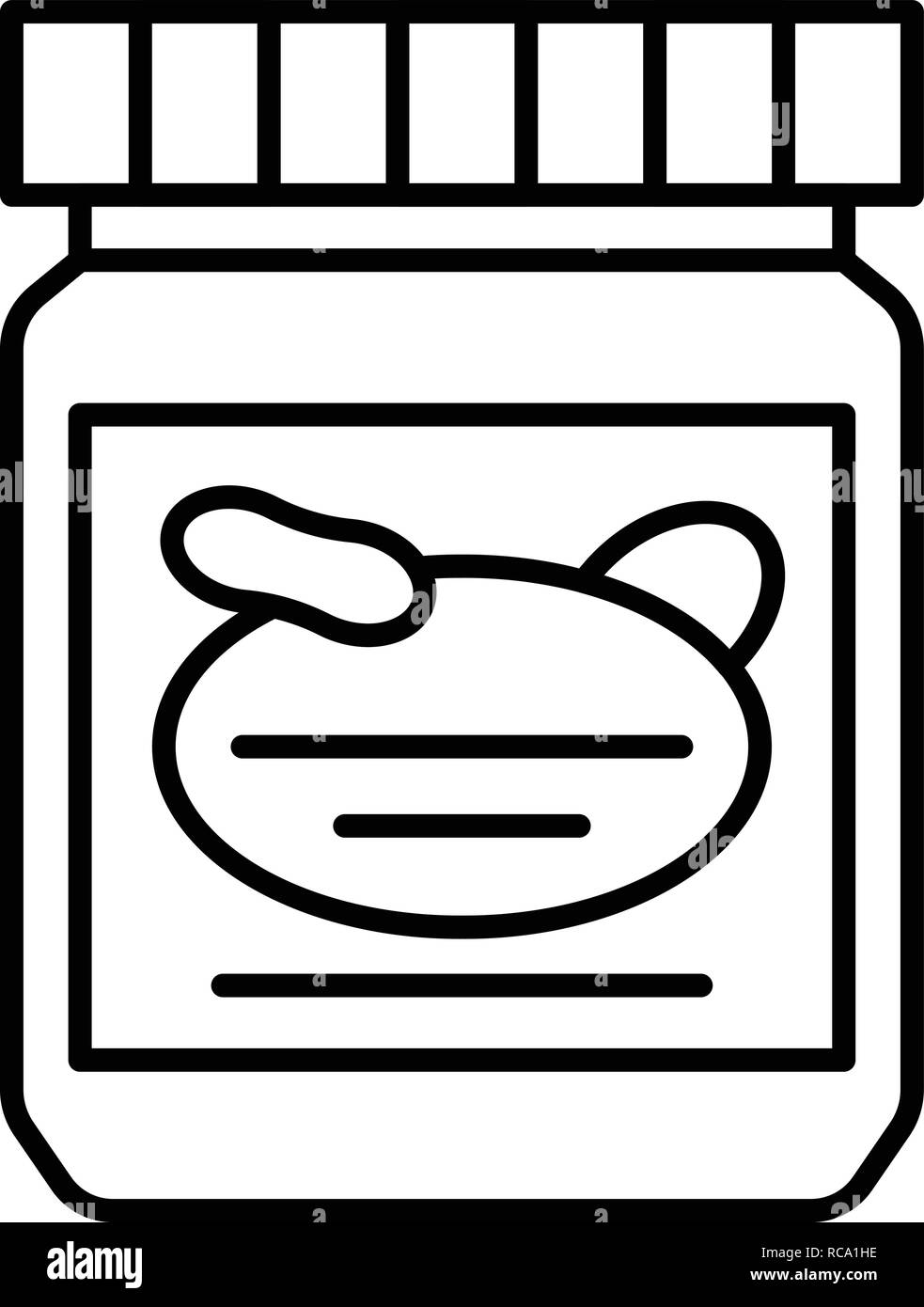 Peanut butter jar icon, outline style Stock Vector Image & Art Alamy