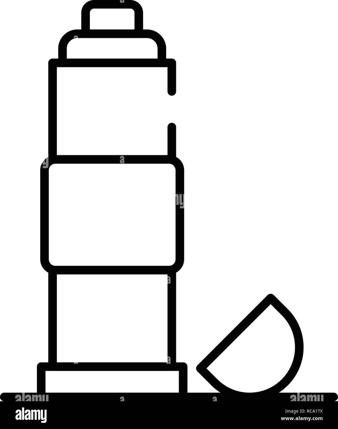 Thermos warm bottle icon, outline style Stock Vector Image & Art Alamy