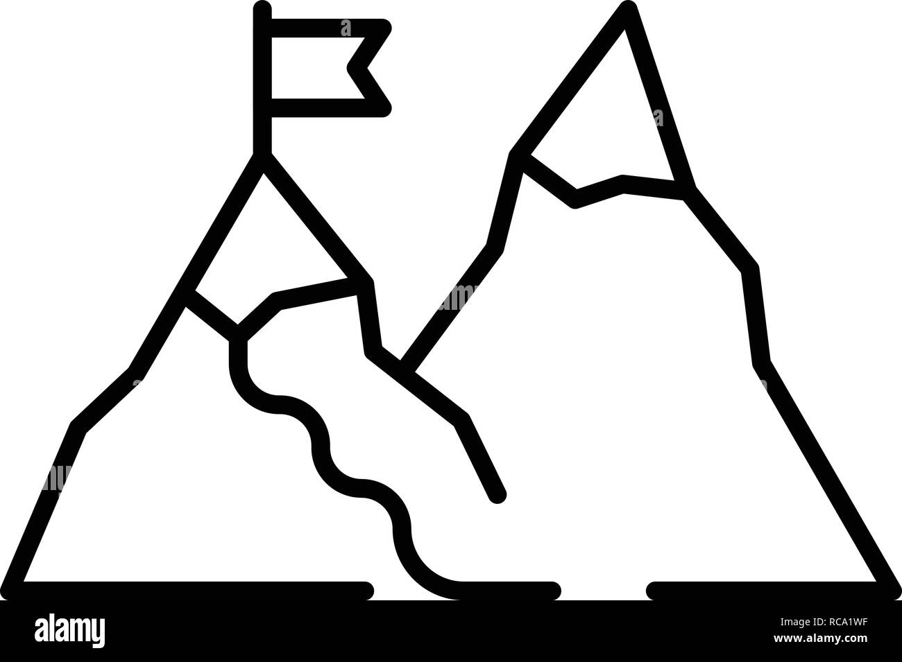 Hiking mountain icon, outline style Stock Vector Image &amp; Art - Alamy