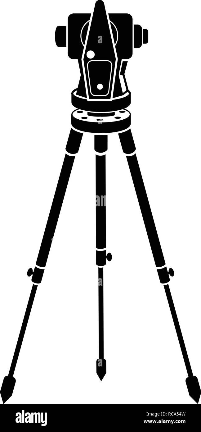 Theodolite icon, simple style Stock Vector