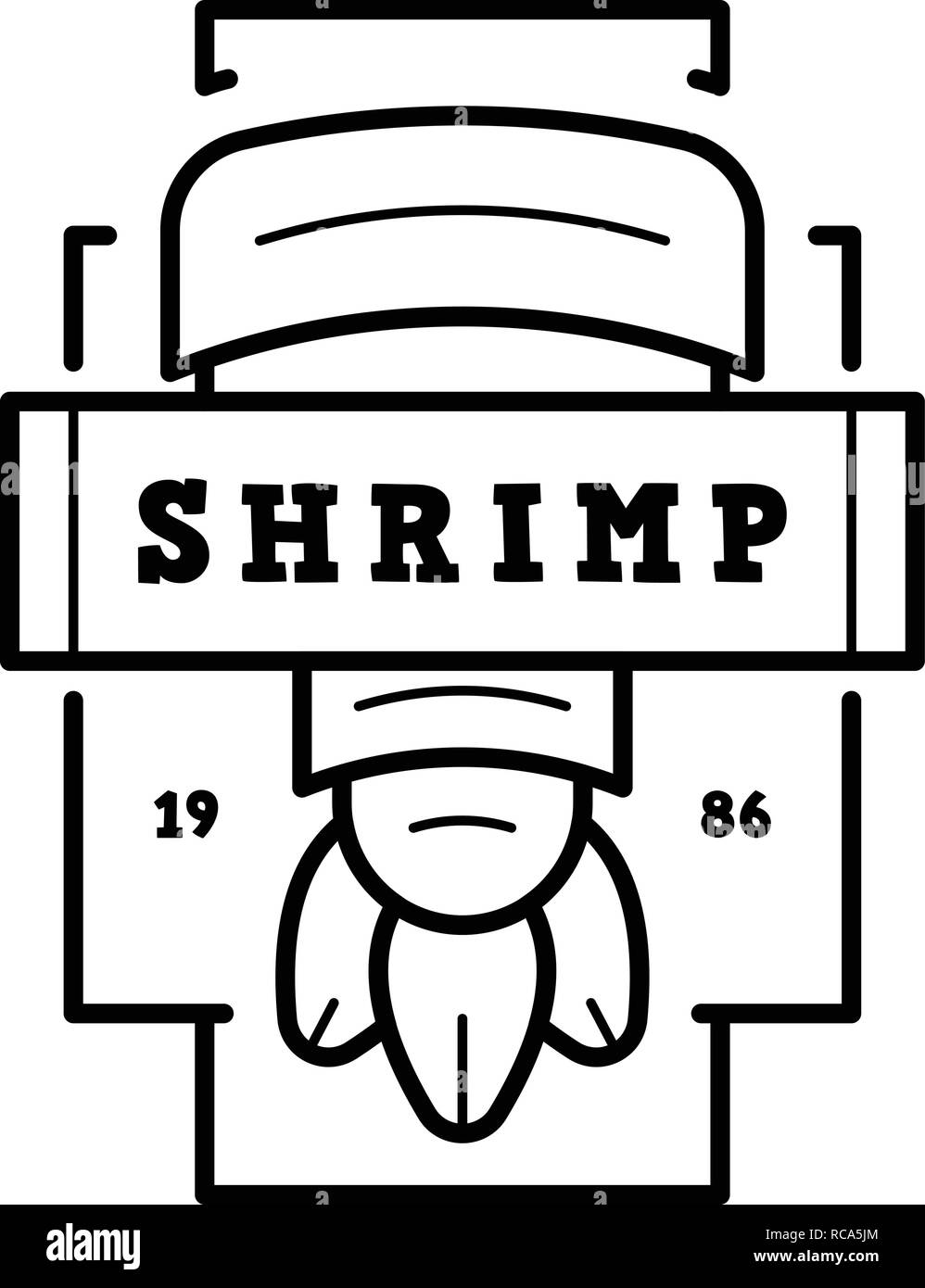 Fresh shrimp logo, outline style Stock Vector Image & Art - Alamy