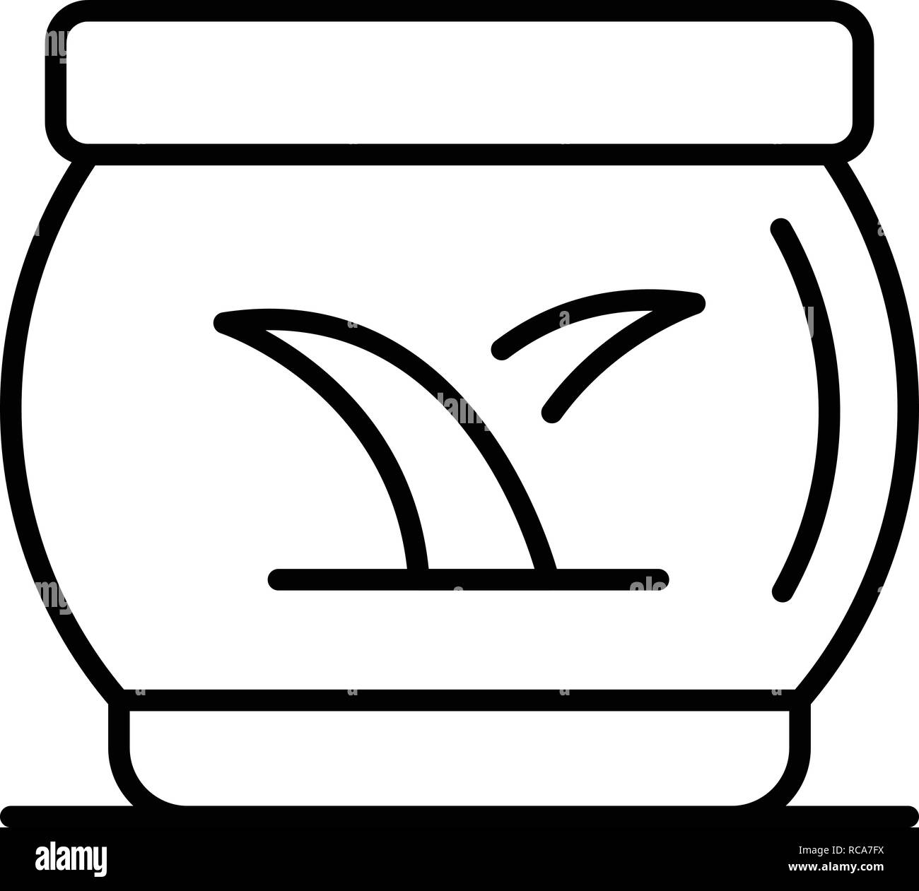 Face aloe cream icon, outline style Stock Vector