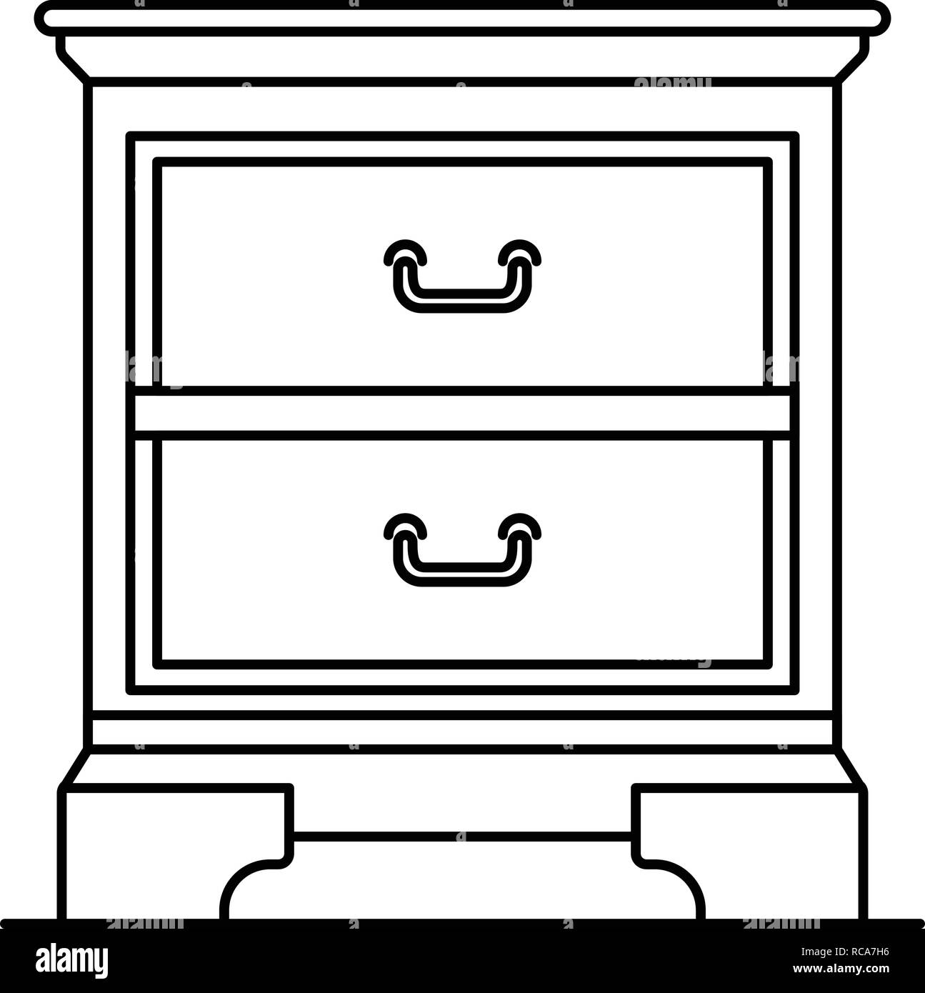 Nightstand icon, outline style Stock Vector Image & Art Alamy