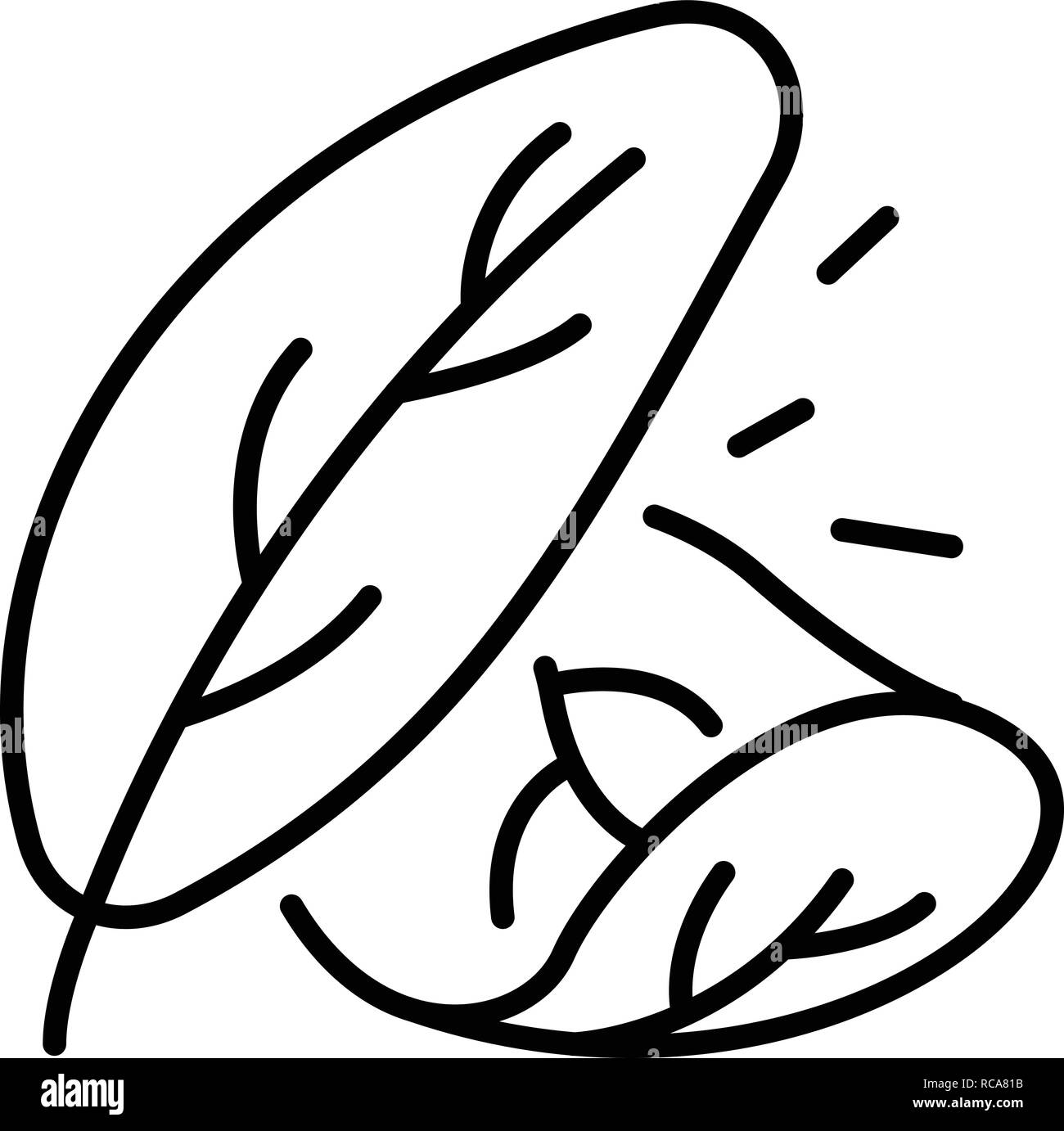 Spinach leaf icon, outline style Stock Vector Image & Art - Alamy