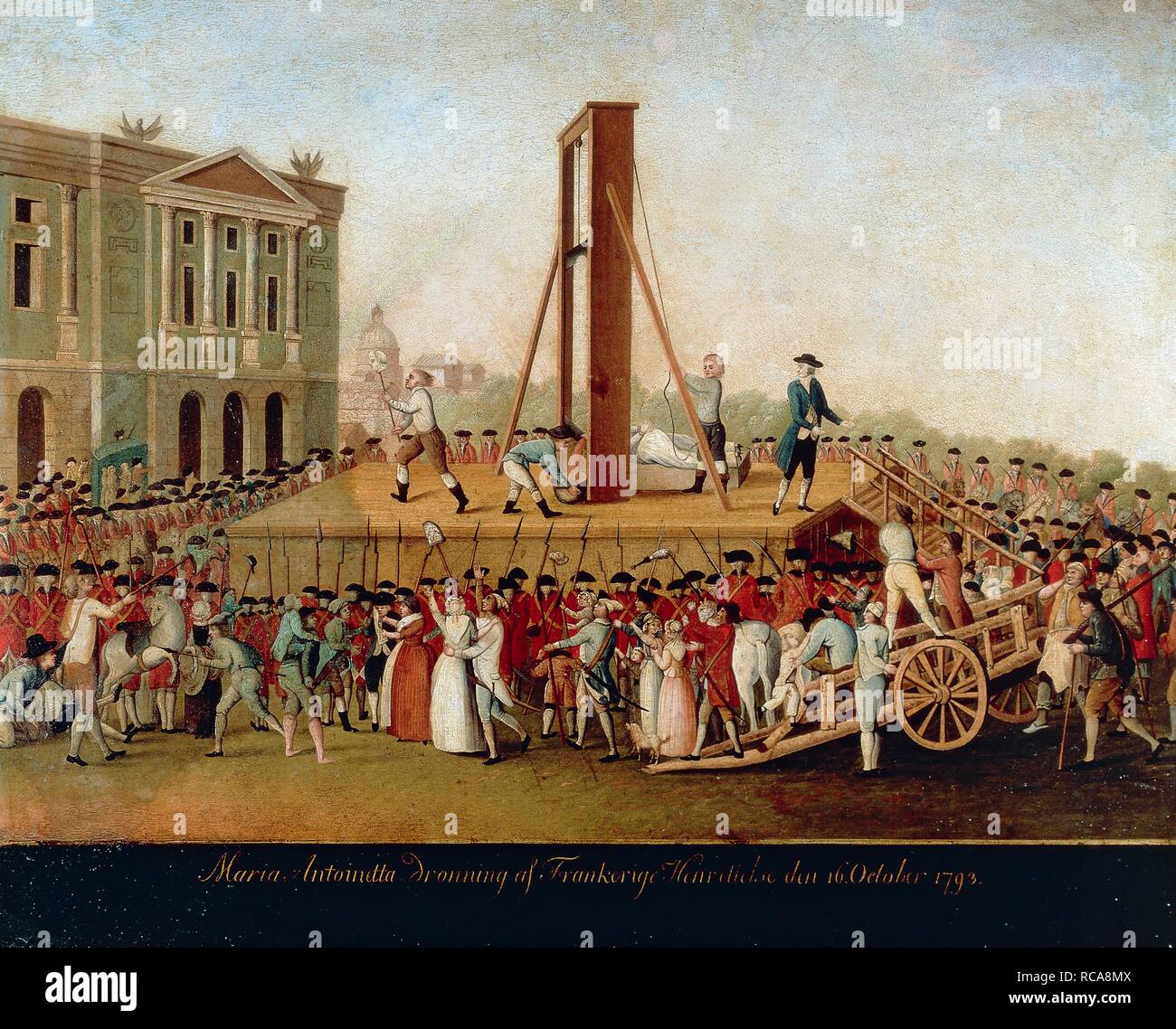 The Execution of Marie Antoinette on October 16, 1793. Museum: PRIVATE COLLECTION. Author: ANONYMOUS. Stock Photo