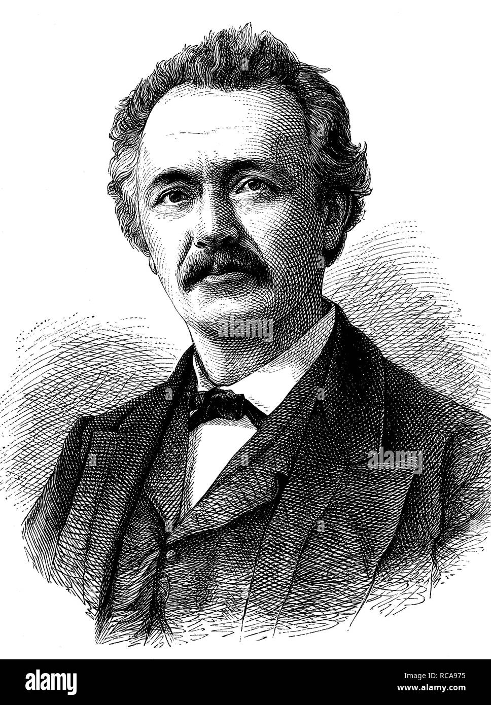 Heinrich Schliemann, 1822-1890, a German businessman and pioneer in the field of archeology, found the ruins of Troy Stock Photo