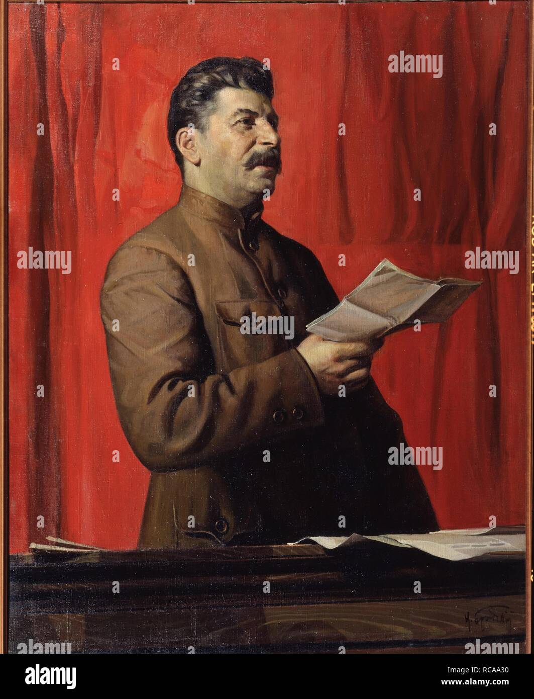 Portrait of Joseph Stalin (1879-1953). Museum: State Museum-and exhibition Centre ROSIZO, Moscow. Author: Brodsky, Isaak Izrailevich. Stock Photo