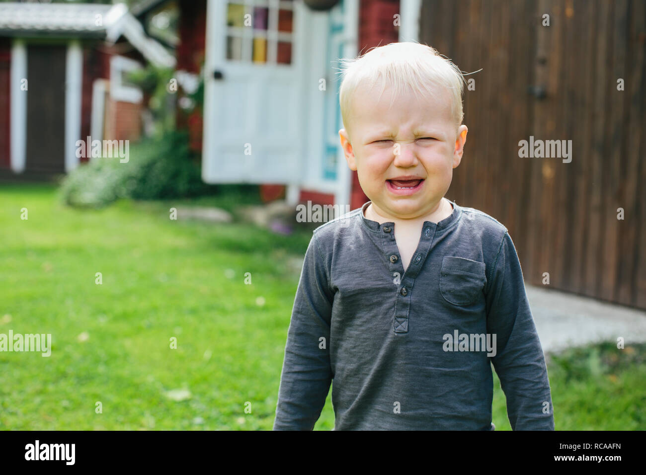 Crying boy Stock Photo