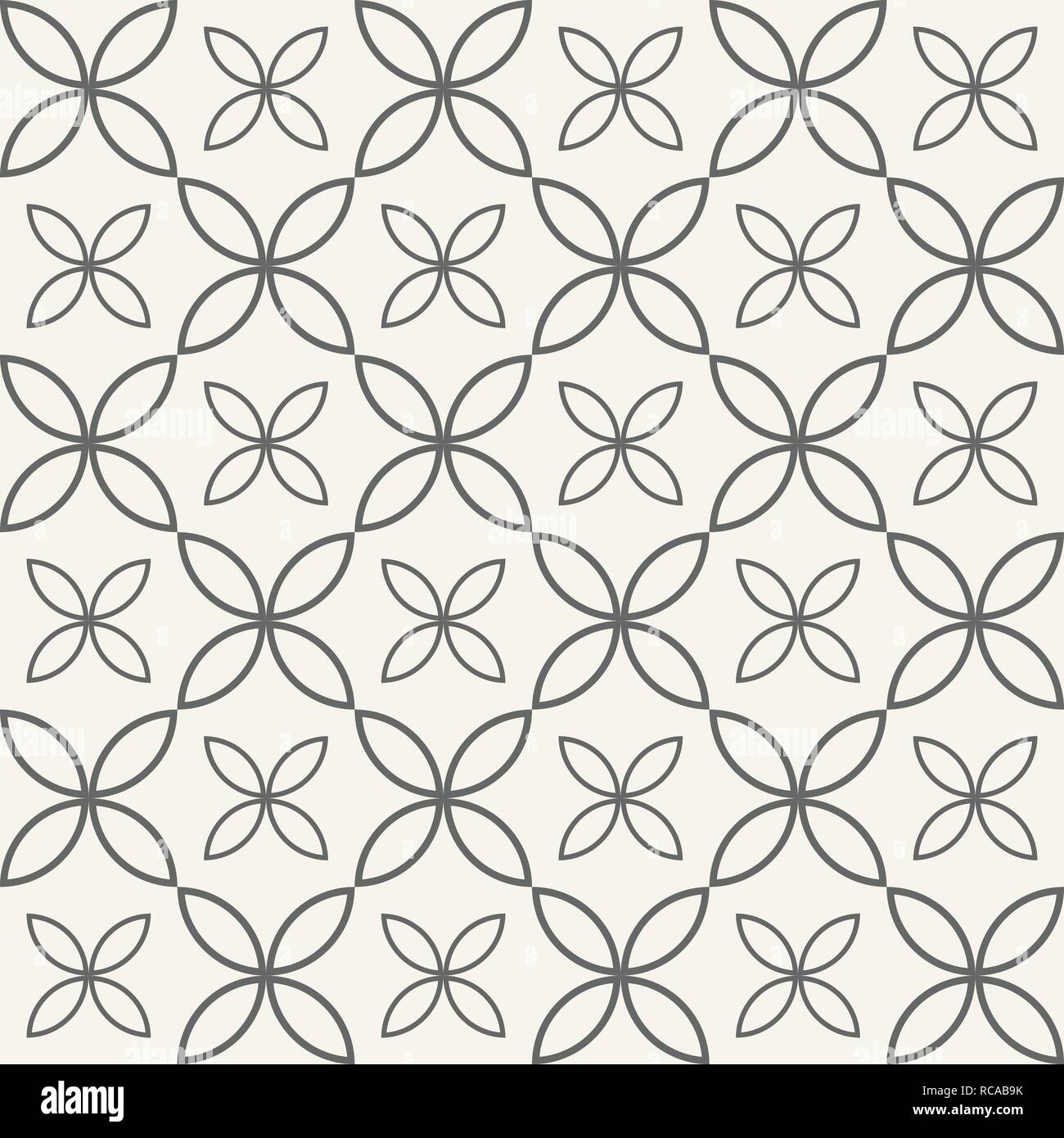 Abstract Seamless Ornamental Quatrefoil Pattern Vector Geometric 