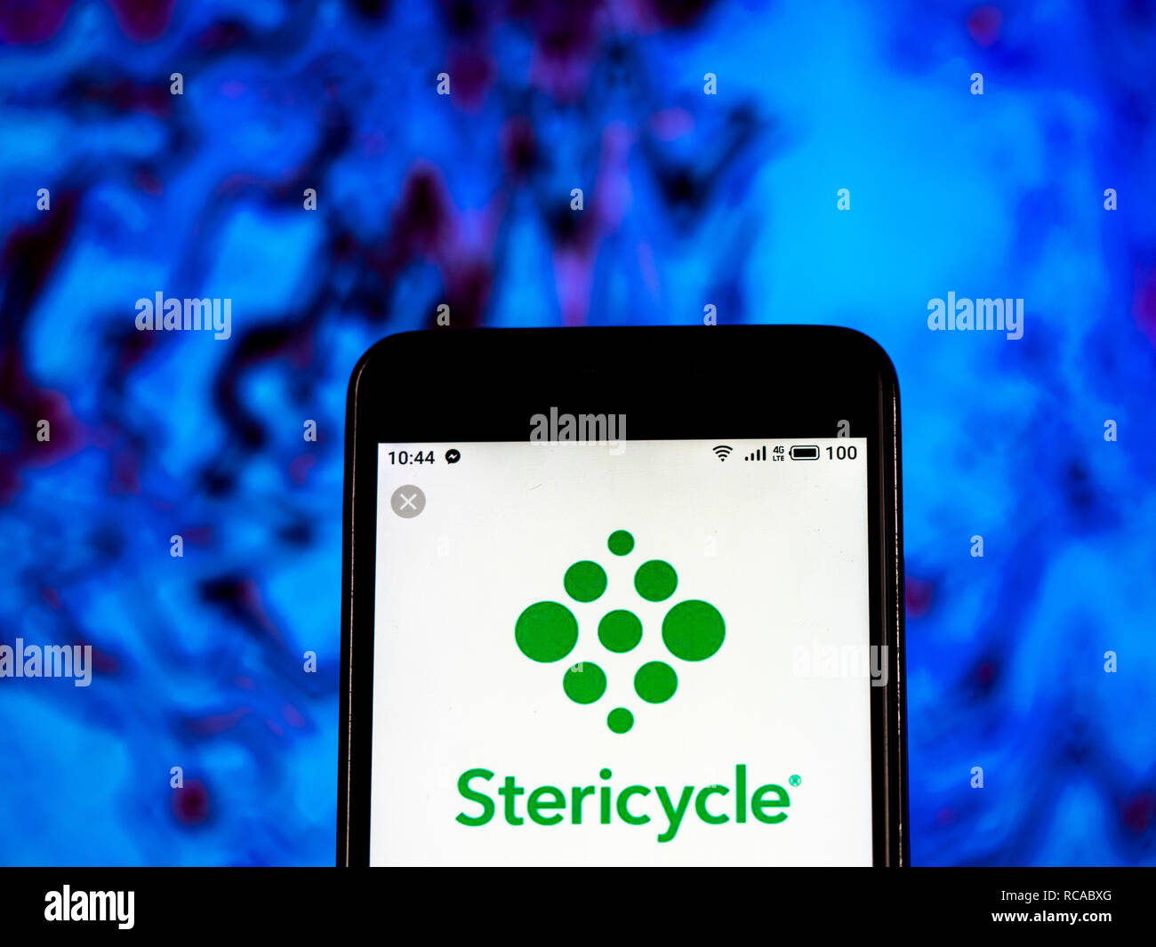 Stericycle Company logo seen displayed on smart phone Stock Photo Alamy
