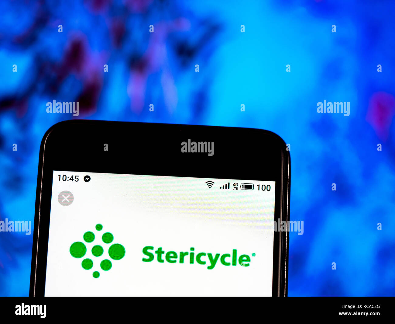 Stericycle Company logo seen displayed on smart phone Stock Photo Alamy