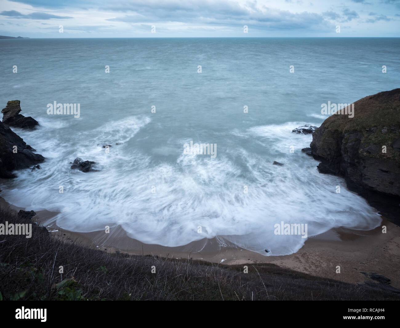 Llangrannog, Ceredigion, West Wales Stock Photo