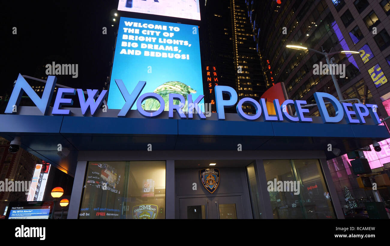 New York Police Department NYPD at Manhattan Times Square - NEW YORK ...