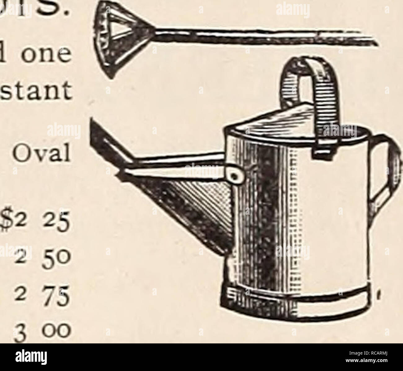 . Dreer's autumn catalogue : 1895. Bulbs (Plants) Catalogs; Flowers Seeds Catalogs; Gardening Equipment and supplies Catalogs; Nurseries (Horticulture) Catalogs; Fruit Seeds Catalogs. SYRINGES. Deakin's Brass Garden Syringes- No. A. i stream and spray rose, 12 x 1 in. No. C. 1 " " " " 14K xi K in. No. 2. 1 2 roses, 13H x 1 5-16 in. 52 00 3 25 4 00 No. 3. 1 " 2 " 18 x.i% in 5 00 No. 5. r " " 2 " 18 xiK in. .... 6 00 No. 7. Knuckle-joint 2 " 18 xiMin 800 No. G. 1 stream and 1 rose, 16 x 1% in. With curved neck to use as a knuckle-joint 4 50 No. H Stock Photo