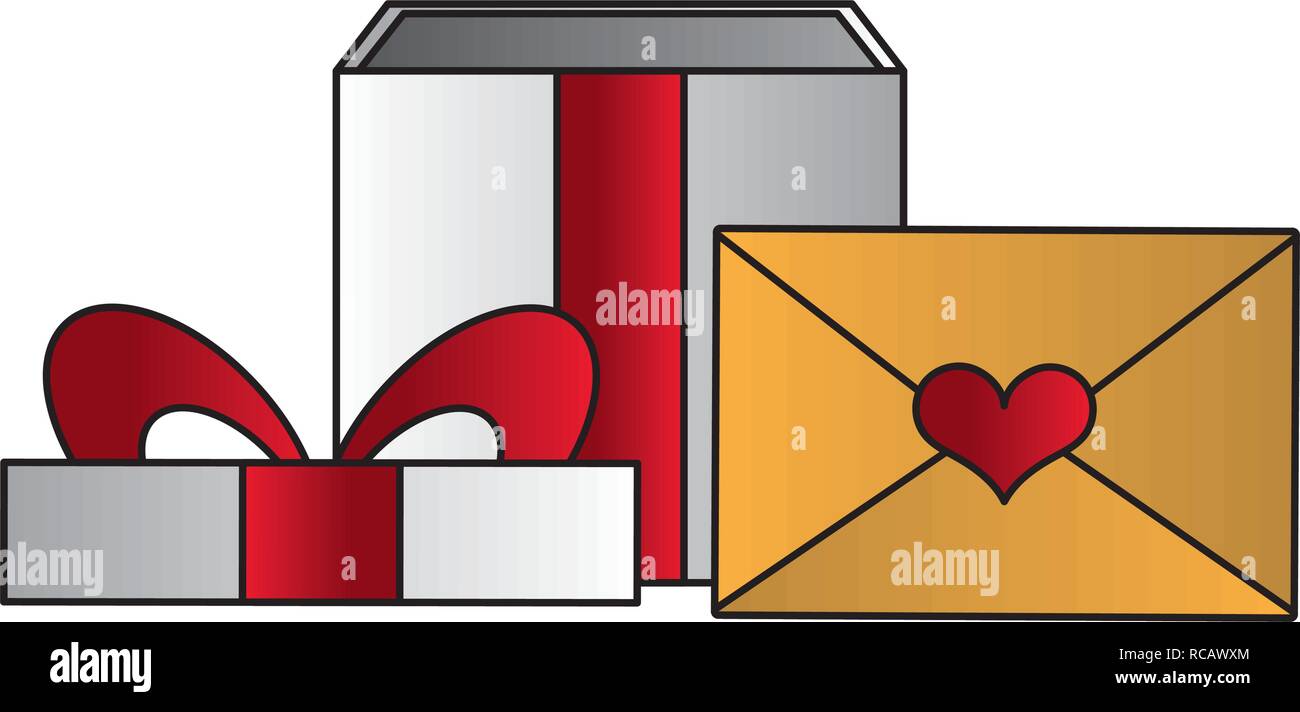 Mail box gift valentines Stock Vector Images - Alamy
