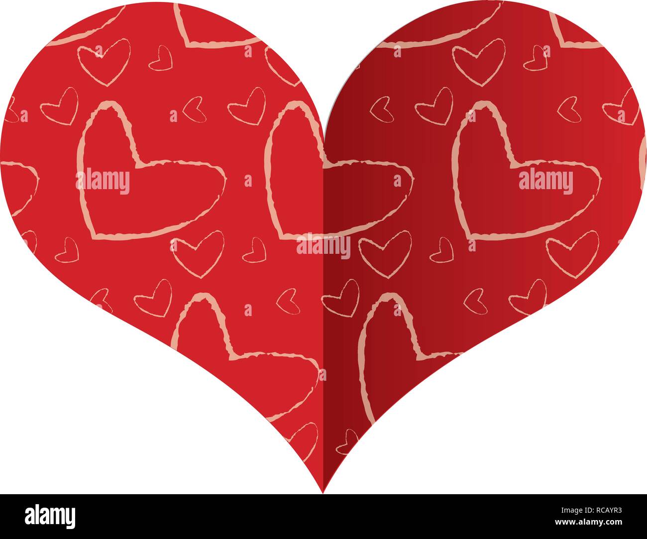 romantic hearts happy valentines day vector illustration Stock Vector ...