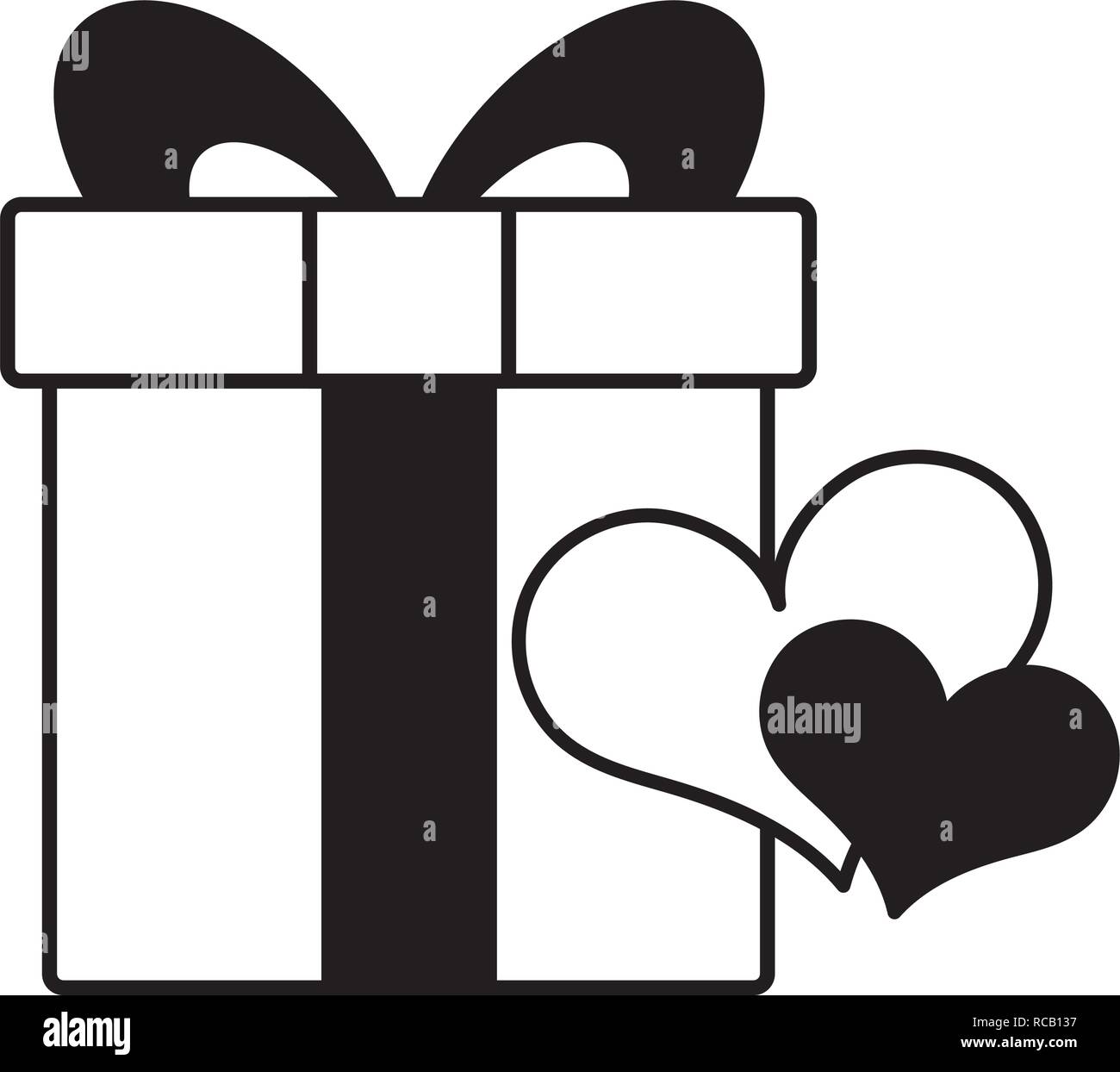 gift box with red ribbon on white background vector illustration Stock ...