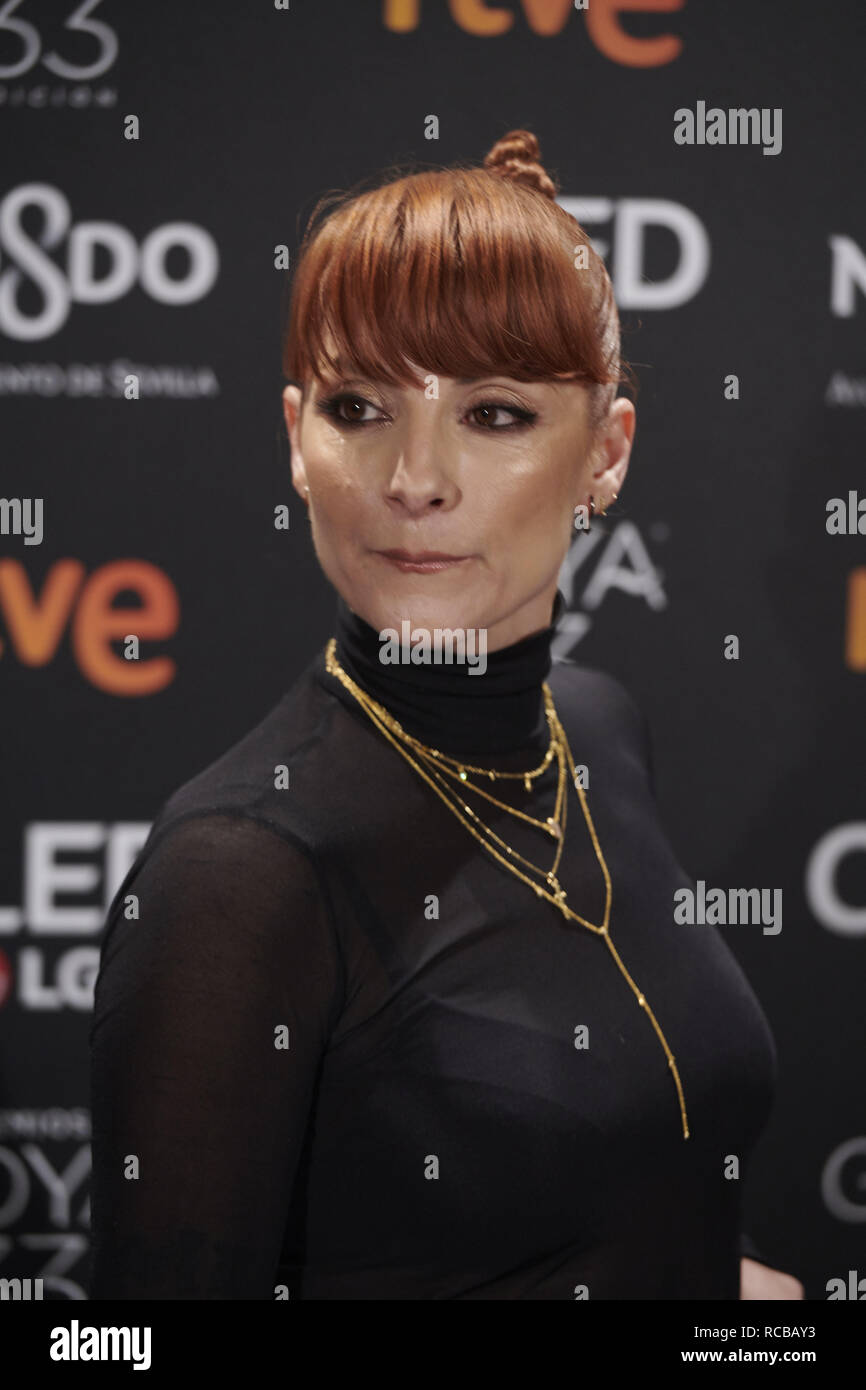 Madrid, Madrid, Spain. 14th Jan, 2019. Najwa Nimri attends the