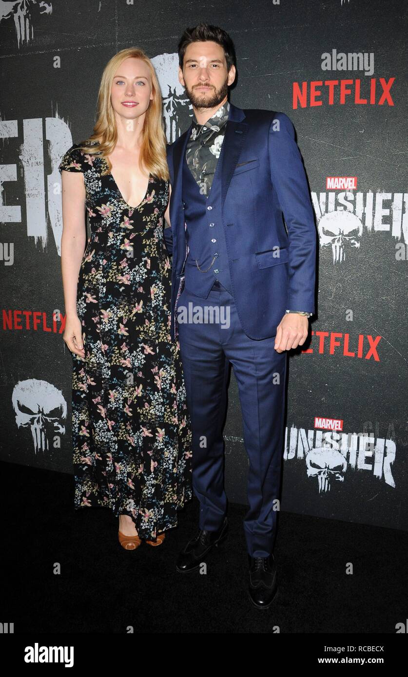Los Angeles, CA, USA. 14th Jan, 2019. Deborah Ann Woll, Ben Barnes at arrivals for MARVEL's THE PUNISHER Premiere on NETFLIX, ArcLight Hollywood, Los Angeles, CA January 14, 2019. Credit: Elizabeth Goodenough/Everett Collection/Alamy Live News Stock Photo