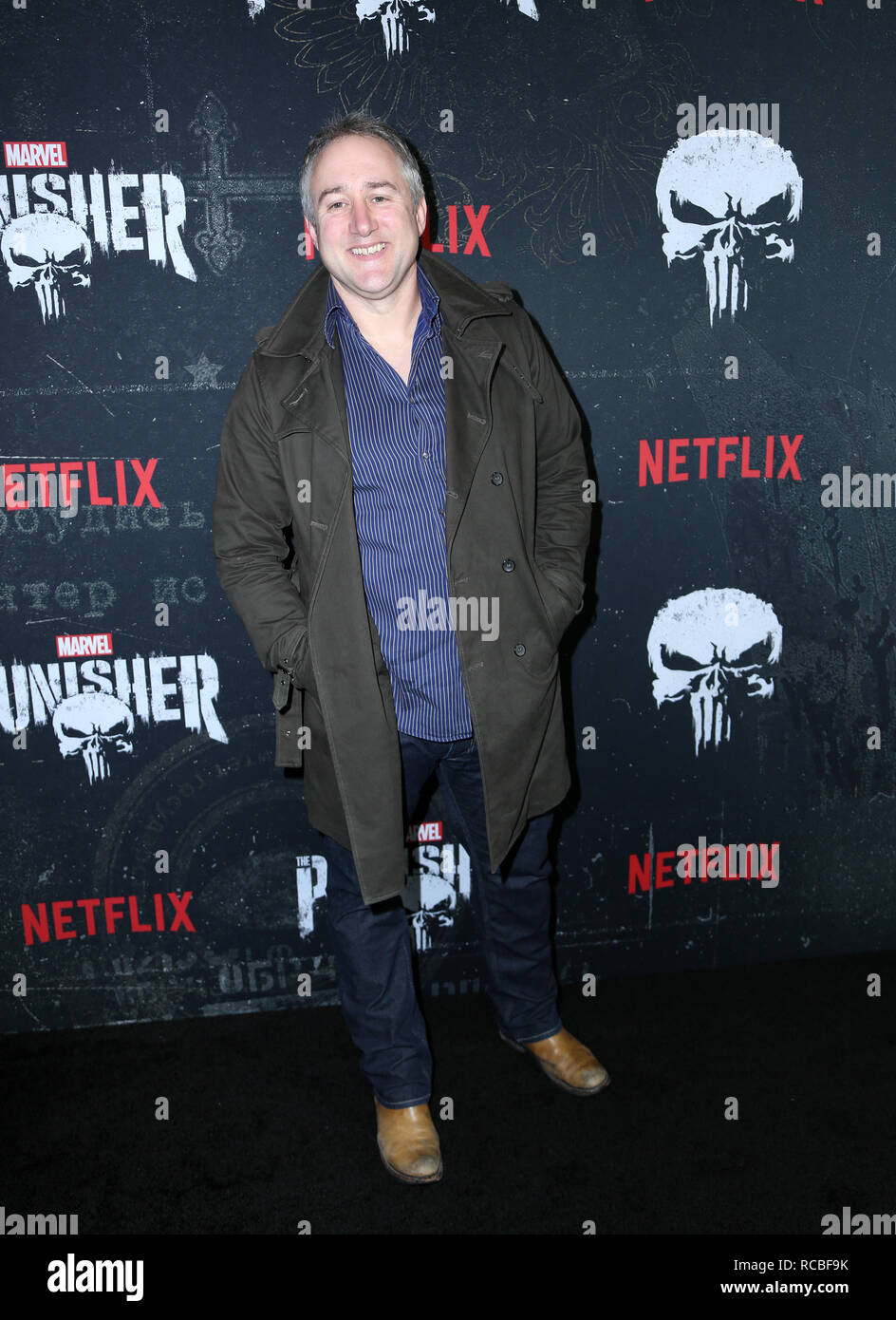 Hollywood, California, USA. 14th Jan, 2019. January 14, 2019 - Hollywood, California, U.S. - STEVE LIGHTFOOT poses upon arrival for 'Marvel's The Punisher' Season 2 premiere at ArcLight Hollywood. Credit: Alexander Seyum/ZUMA Wire/Alamy Live News Stock Photo