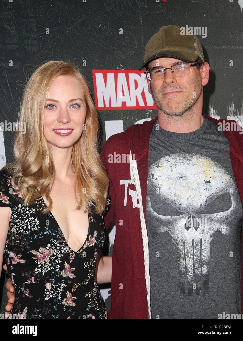Hollywood, Ca. 14th Jan, 2019. Deborah Ann Woll, E.J. Scott, attends Marvel's "The Punisher" Los Angeles Premiere at ArcLight Hollywood in Hollywood, California on January 14, 2019. Credit: Faye Sadou/Media Punch/Alamy Live News Stock Photo