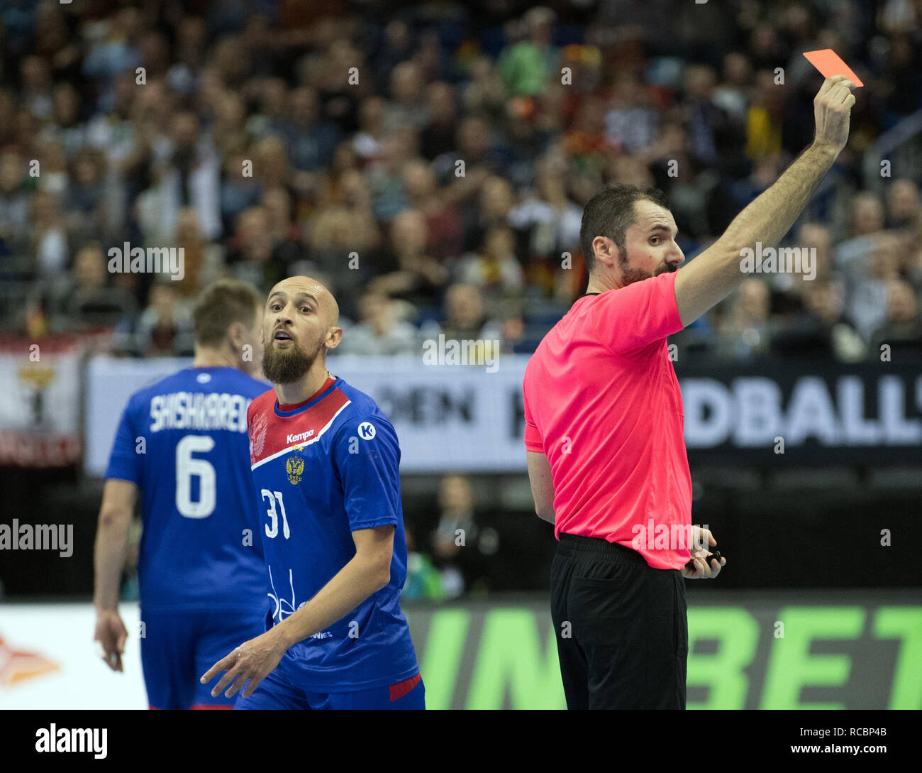 15 January 2019 Berlin Handball Wm Russia Brazil Preliminary Round Group A 4th Matchday Referee Iwan