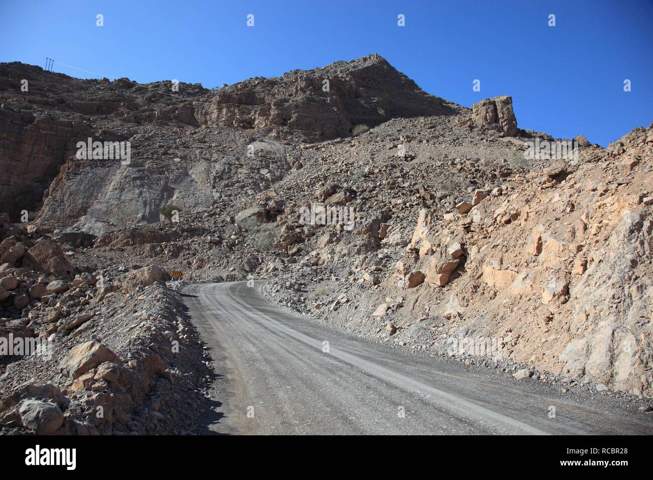 Landscape in the Jebel Harim region, in the Omani enclave of Musandam, Oman, Middle East, Asia Stock Photo
