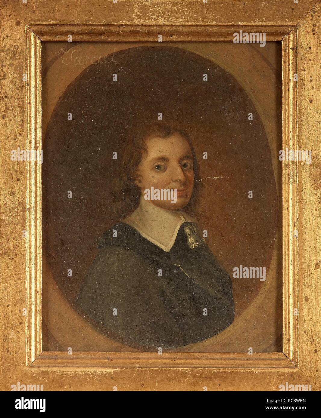 Portrait of the philosopher Blaise Pascal (1623-1662). Museum: PRIVATE COLLECTION. Author: ANONYMOUS. Stock Photo