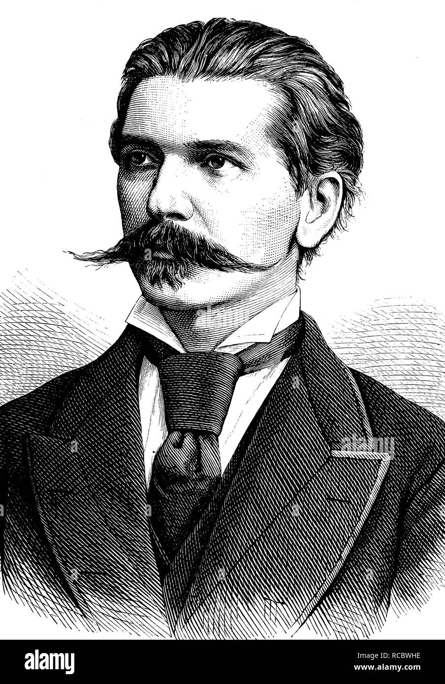 Benjámin von Kállay, also known as Béni Kállay de Nagy-Kálló, 1839 - 1903, an Austro-Hungarian politician, Stock Photo