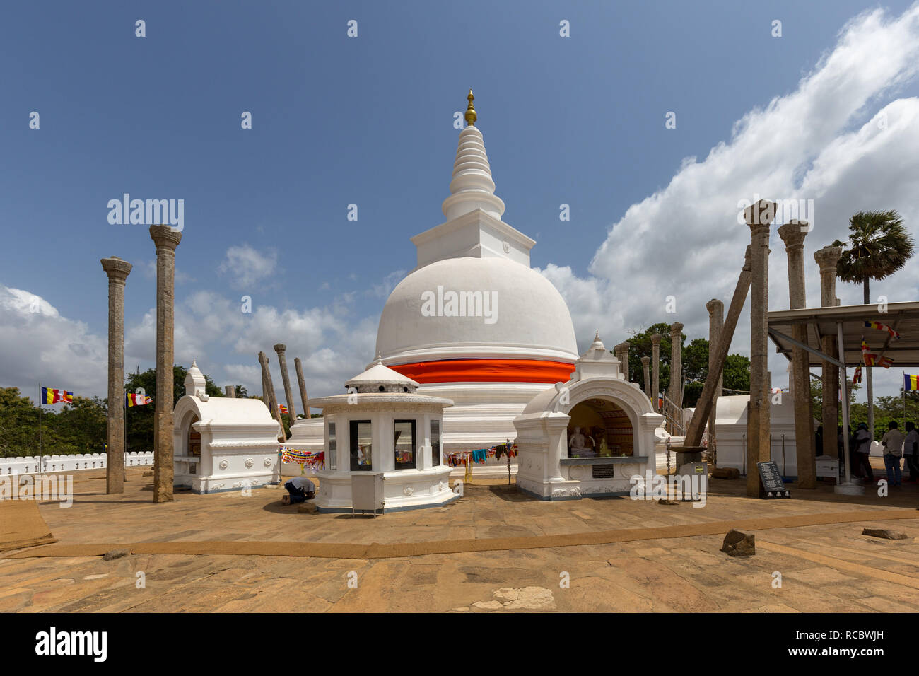 Thuparamaya Buddhist Temple in Anuradhapura, Sri Lanka Stock Photo