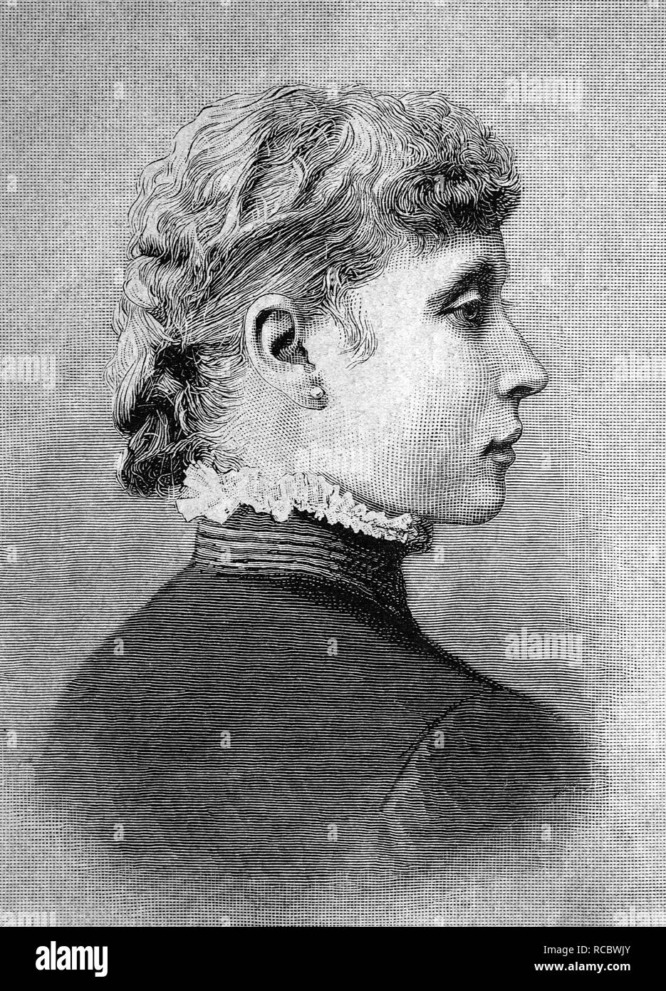Princess Victoria Alberta Elisabeth Mathilde Marie of Hesse-Darmstadt, VA, 1863 - 1950, and by marriage, Princess of Battenberg, Stock Photo