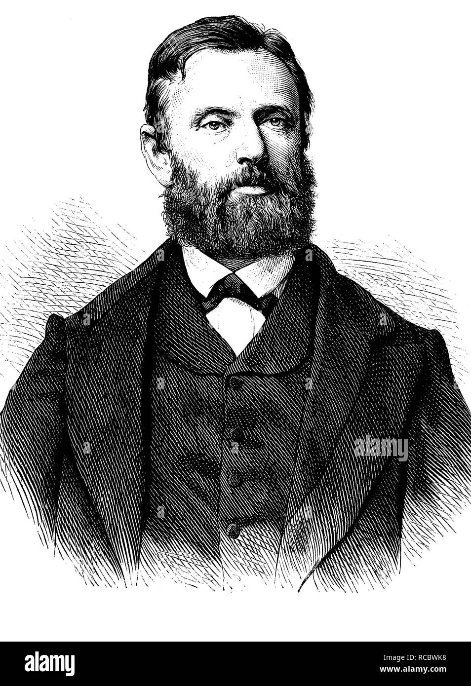 Ferdinand Jacob Heinrich Mueller, von Mueller since 1867, Freiherr von Mueller since 1871, 1825 - 1896, a German-Australian Stock Photo