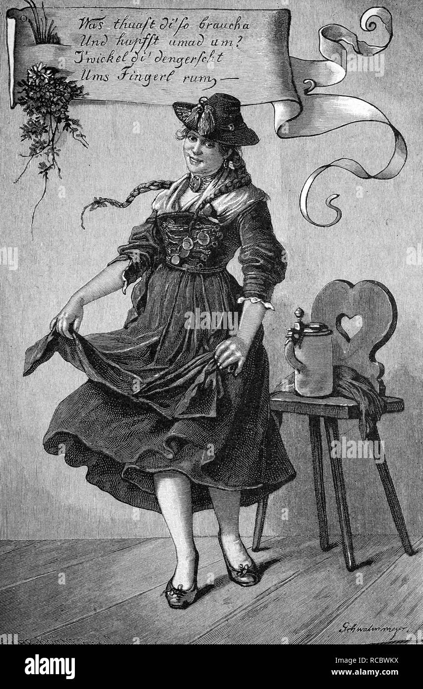 Schuhplattler, a traditional Austro-Bavarian folk dance, Germany ...