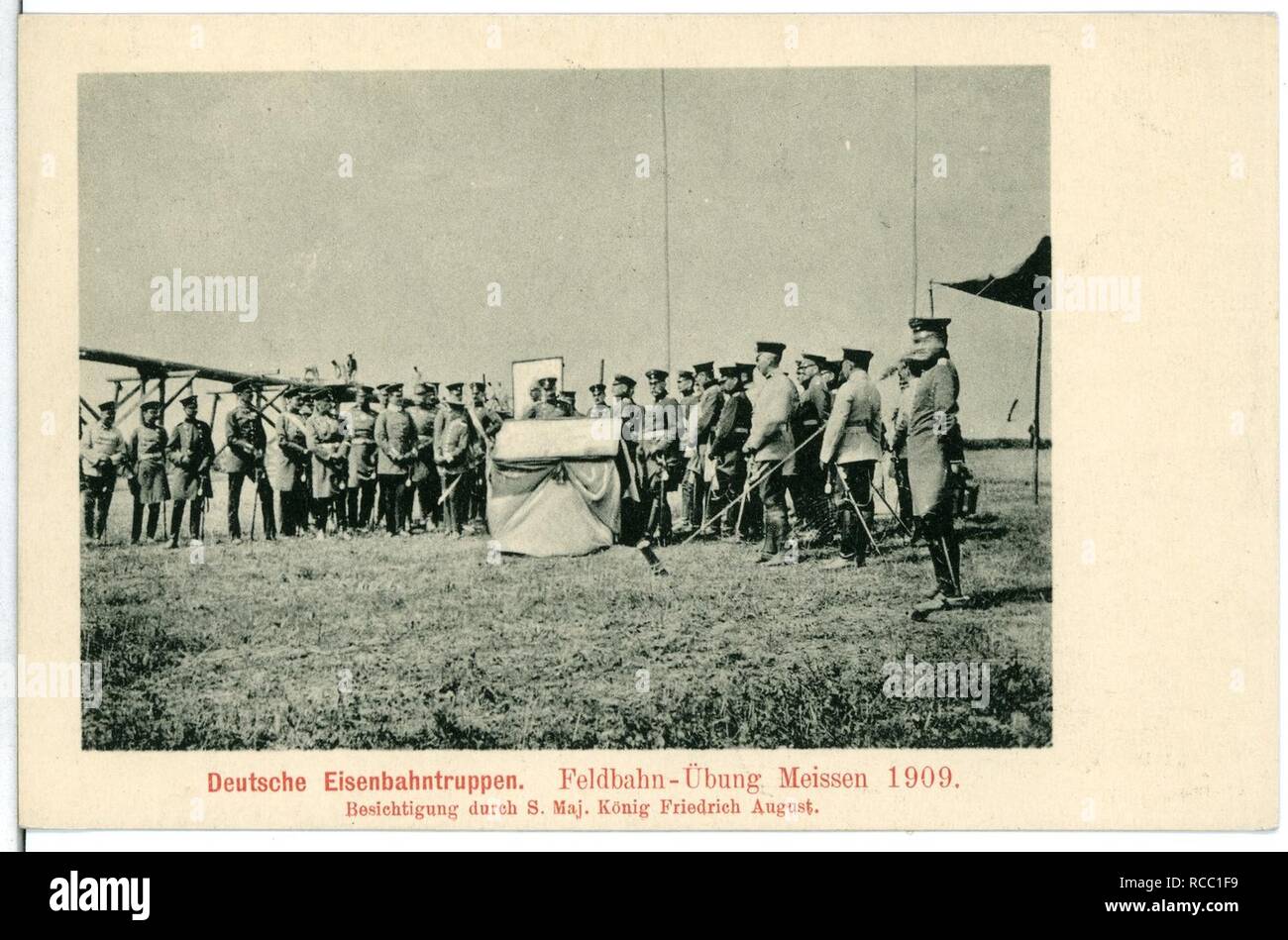 11103Luga1910Deutsche Eisenbahntruppen FeldbahnÜbung Stock Photo