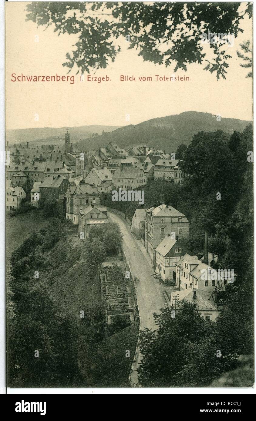 Blick vom totenstein auf schwarzenberg hi-res stock photography and ...