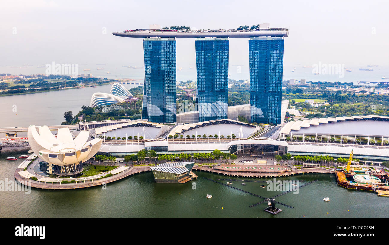 Marina Bay Sands Resort,, Artscience Museum, Singapore Stock Photo