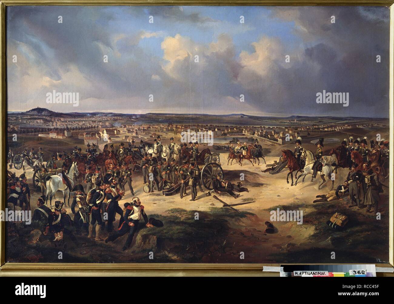 The Battle of Paris on March 17, 1814. Museum: State Central Artillery Museum, St. Petersburg. Author: Willewalde, Gottfried (Bogdan Pavlovich). Stock Photo