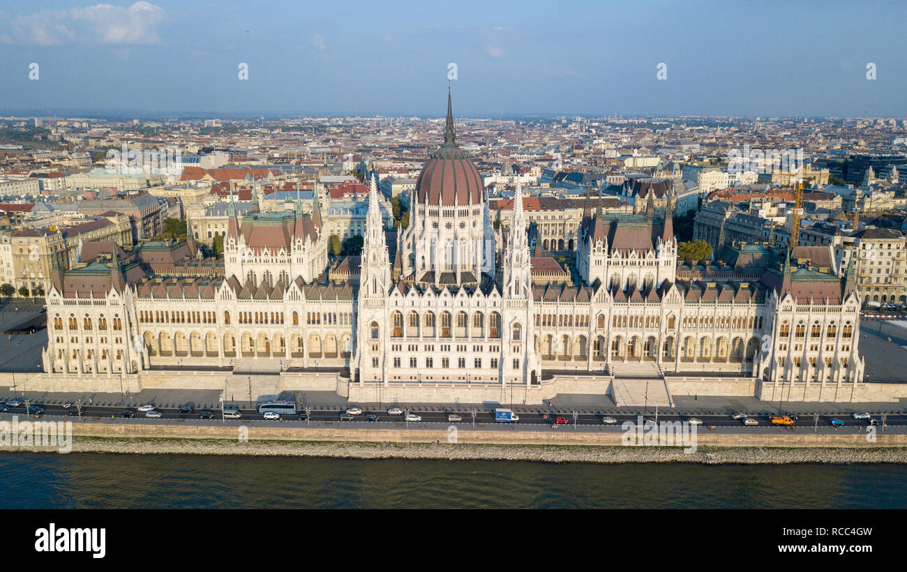 Hungarian Parliament Building or Országház, Budapest, Hungary Stock Photo