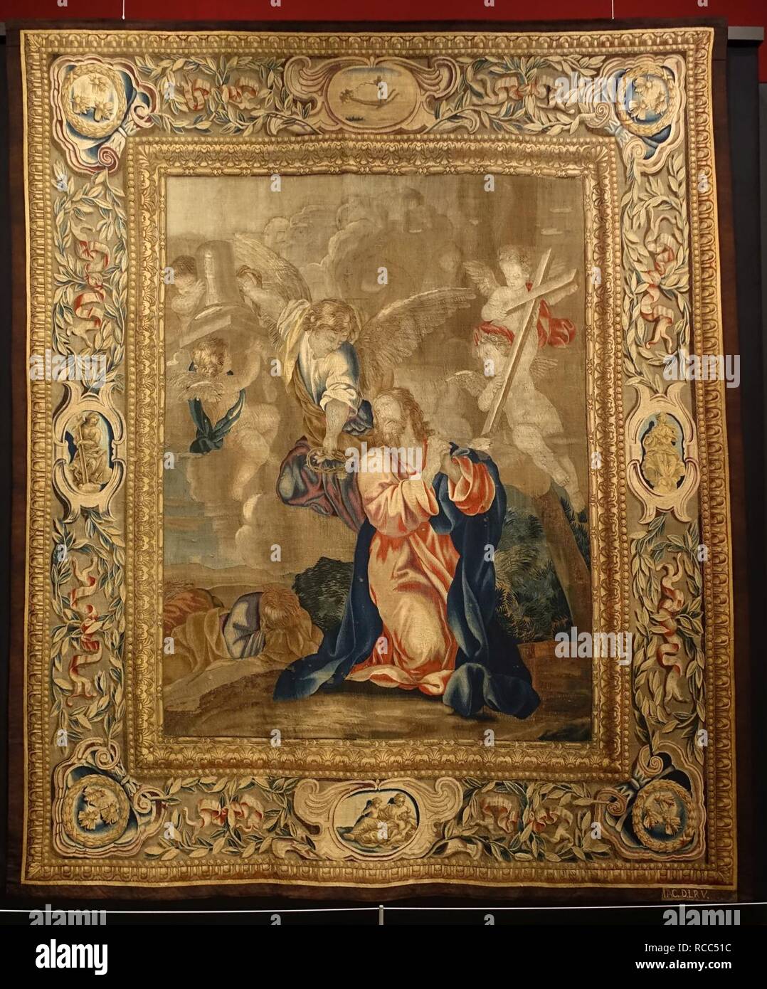 Agony in the Garden, from the Life of Christ, Barberini Tapestries, Rome, 1644-1656 - Jordan Schnitzer Stock Photo