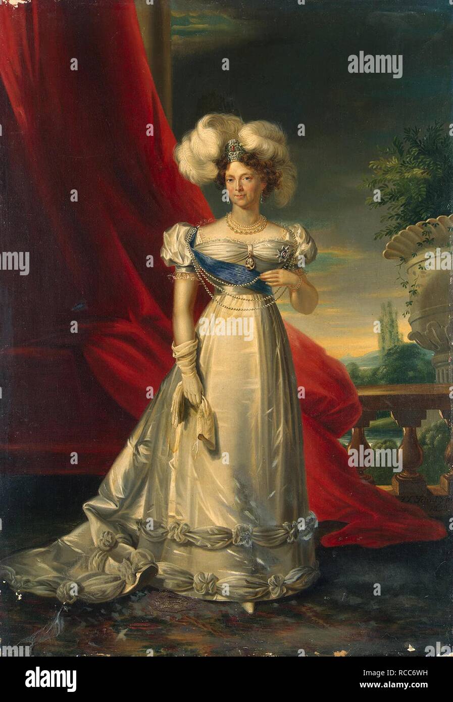 Portrait of Empress Maria Feodorovna (Sophie Dorothea of Württemberg) (1759-1828). Museum: State Hermitage, St. Petersburg. Author: Schultz, Ludwig. Stock Photo
