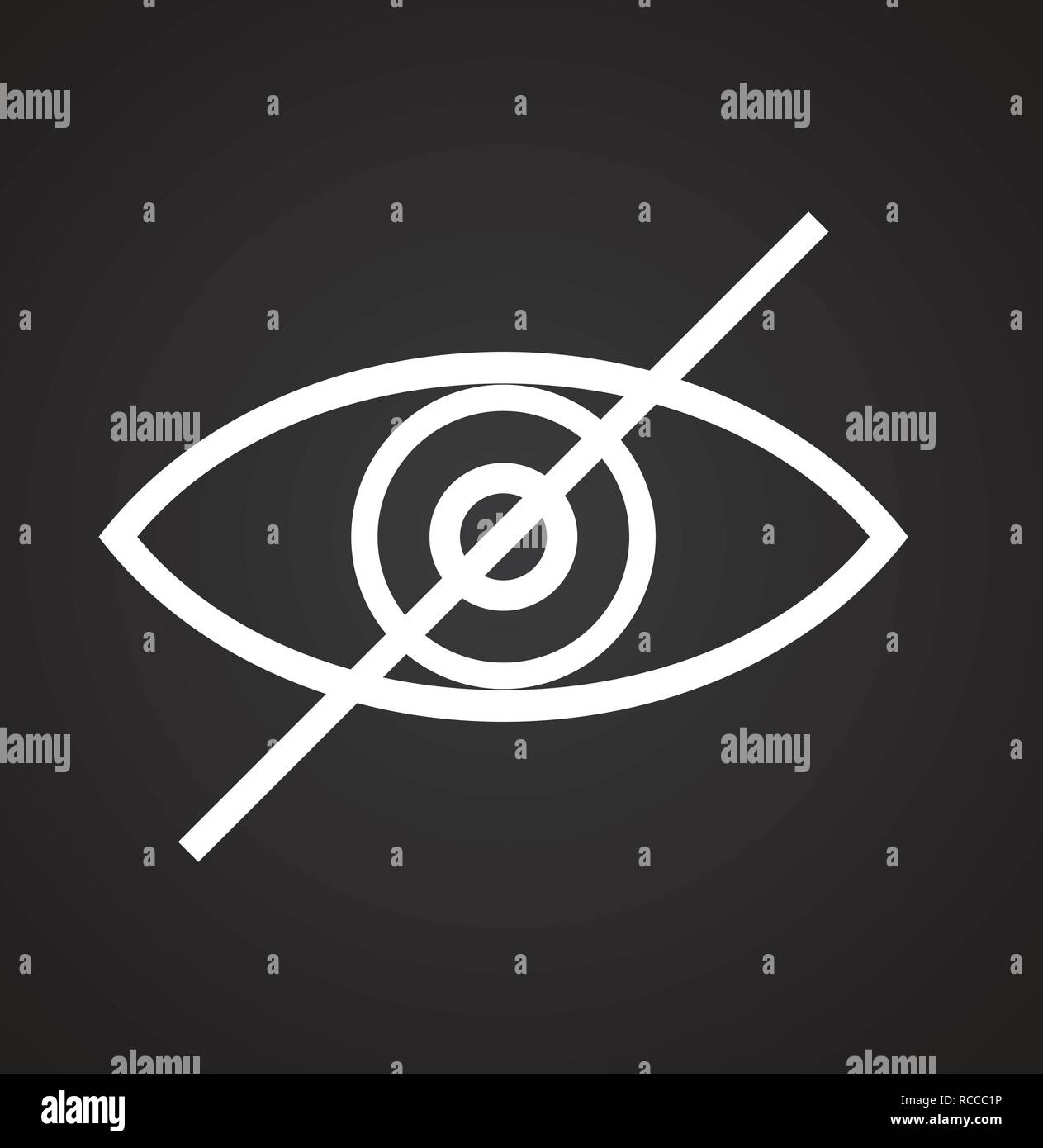 Eye icon on black background for graphic and web design, Modern simple ...