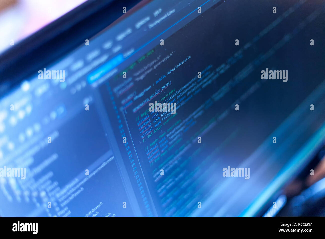 Programming code on a monitor Stock Photo - Alamy