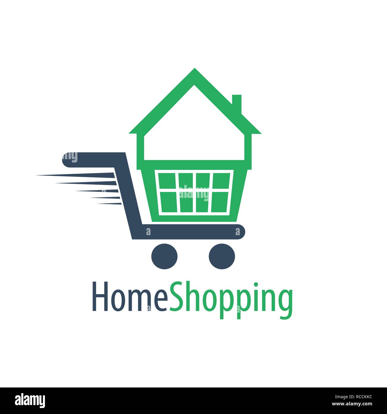 Home shopping cart logo concept design. Symbol graphic template element  vector Stock Vector Image & Art - Alamy