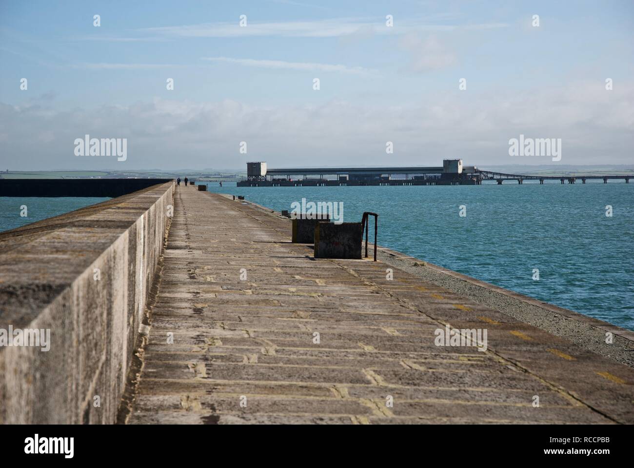 The Holyhead Breakwater, Holyhead, Anglesey, North Wales, UK Stock ...