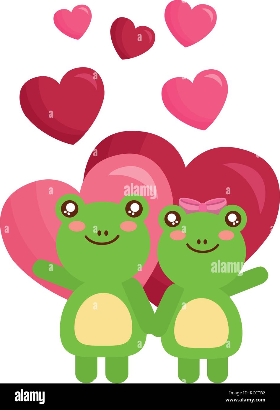 Valentine Frog Love Illustration High Resolution Stock Photography and ...