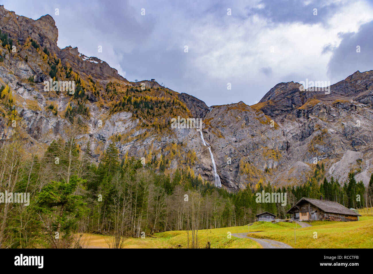 Landscape of mountains in Alps area of Switzerland, Europe Stock Photo