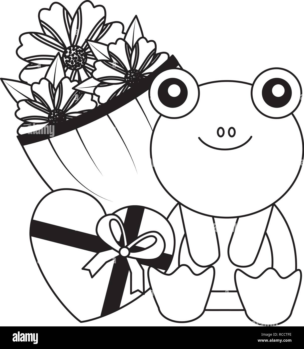 Valentine Frog Love Illustration High Resolution Stock Photography and ...