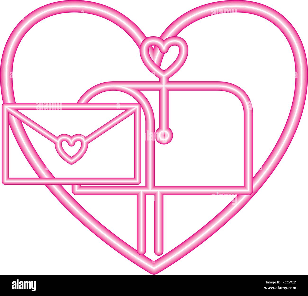 Mail box gift valentines Stock Vector Images - Alamy