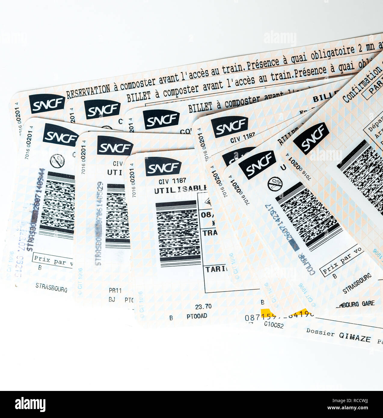 French train tickets hi-res stock photography and images - Alamy