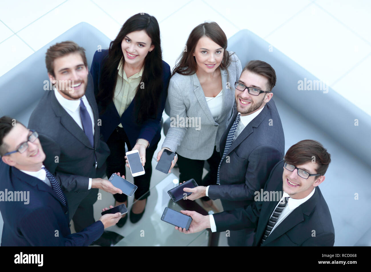 Using digital devices business professionals hi-res stock photography ...